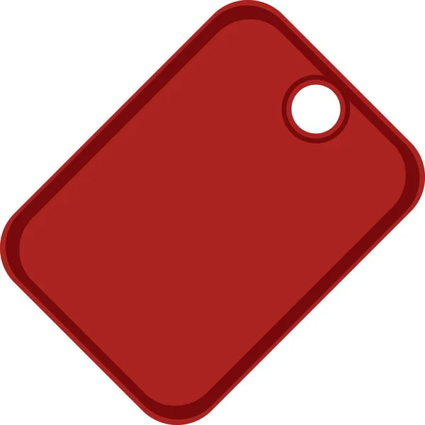 Placa Corte Para Cozinha Feita Plástico Vermelho — Vetor de Stock