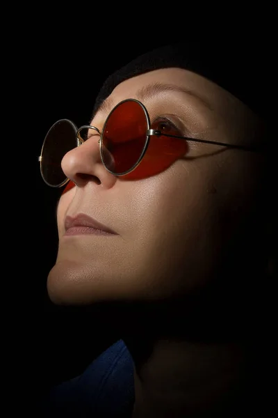 Portrait Woman Glasses — Stock Photo, Image