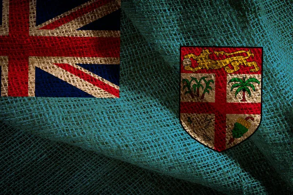 Σημαία Του Κράτους Από Χοντρό Ύφασμα Φίτζι — Φωτογραφία Αρχείου
