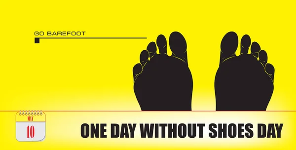 Cartão Postal Para Evento Pode Dia Dia Sem Sapatos Dia —  Vetores de Stock