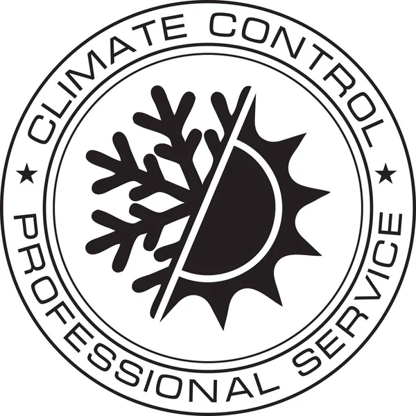 Stempel Klimaatbeheersing Voor Professionele Service Vectorillustratie — Stockvector