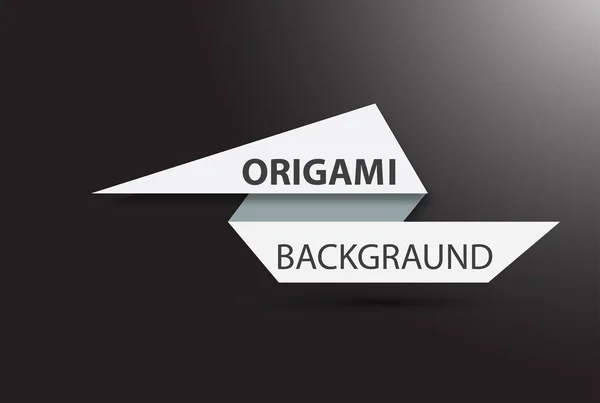 Isoliertes Origami-Banner — Stockvektor