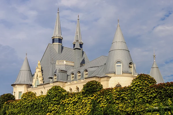 New castle Odessa'daki yüksek bir duvar arkasında — Stok fotoğraf