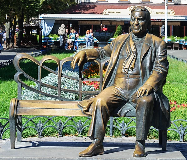 Скульптура известного актера Леонида Утесова в Одессе — стоковое фото