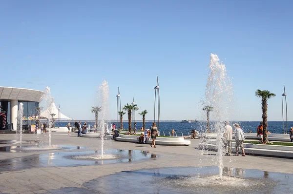 Fontaines en bord de mer à Odessa — Photo