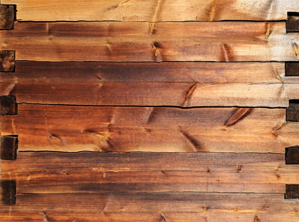 Oude houten balken jointed muur — Stockfoto