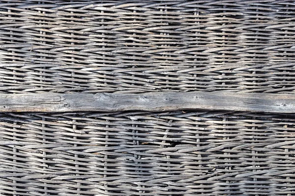 Fragment of old wattle fence — Stock Photo, Image