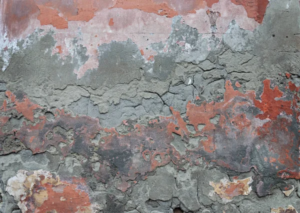 Vieux mur de plâtre avec peeling peinture — Photo