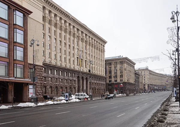 Khreshchatyk - la calle central en Kiev — Foto de Stock