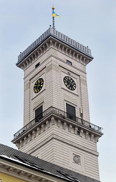 Башня мэрии Львова — стоковое фото