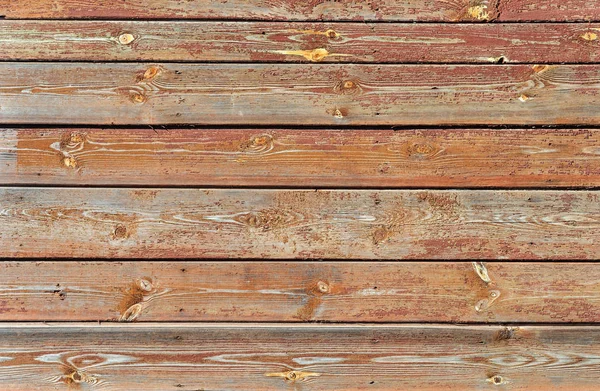 Textur der geschälten bemalten Holzwand — Stockfoto