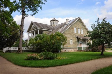 Manor house Petrovskoye köyde Peter Abramoviç ve Benjamin Petrovich Hannibal. Devlet Müzesi-rezerv A. S. Puşkin, Pskov Region, Rusya Federasyonu.