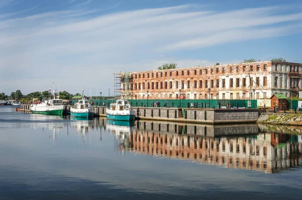 Píer de mosteiro em Ilha de Solovetsky Grande — Fotografia de Stock