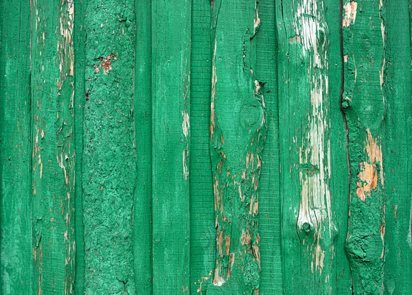 Velha superfície de madeira verde áspera — Fotografia de Stock