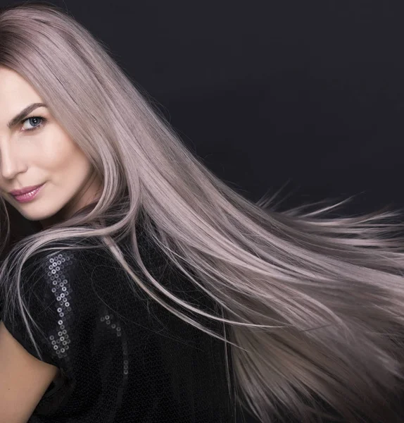 Güzel mavi gözleri, genç güzel Woman.Blond girl.close-up.