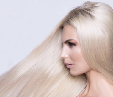 Platin sarışın kapatmak atış desen. 