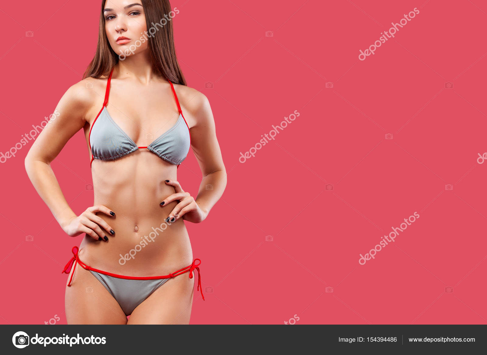 Vervloekt knal voelen Summer swimsuit and bikini advertisement concept. Banner with copy space.  Stock Photo by ©MikeOrlov 154394486