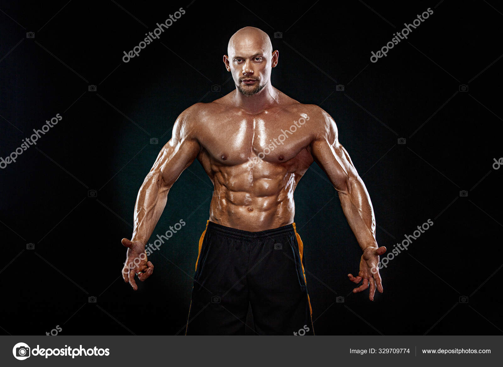 Bodybuilding competitions on the Handsome and fit man