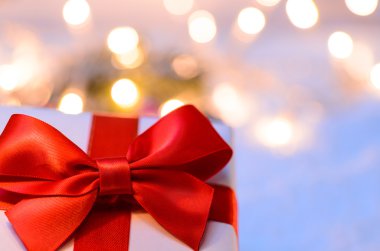 Işıklar ile Noel köknar ağacı