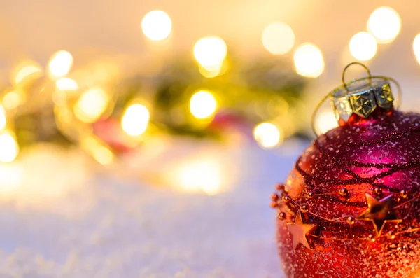 Vánoční strom jedle se světly — Stock fotografie