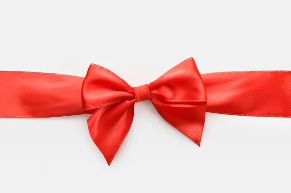 Red satin bow Royalty Free Stock Images