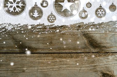 Yeni yıl arka plan üzerinde kar