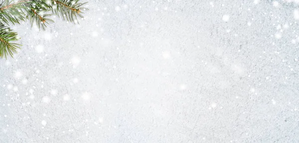 雪中闪闪发光圣诞或新年背景 — 图库照片