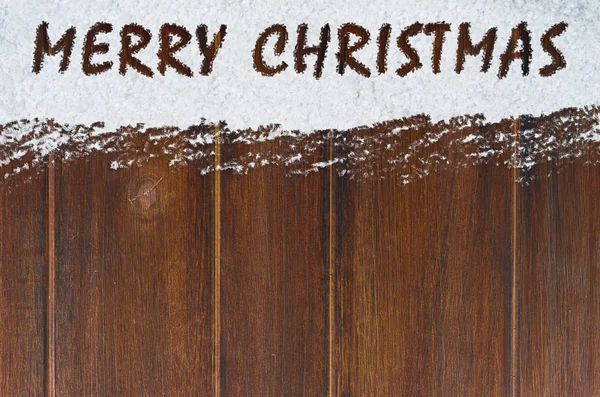 Merry christmas on snow — Stock Photo, Image