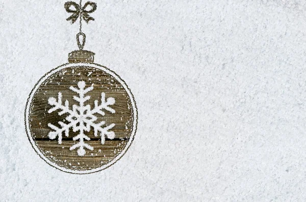 Yeni yıl arka plan üzerinde kar