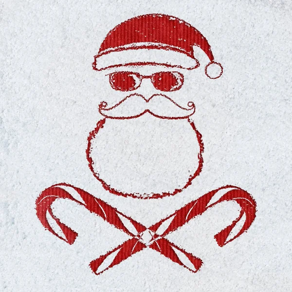 Bad Santa christmas karty — Zdjęcie stockowe