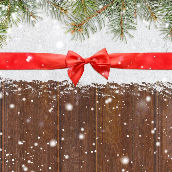 雪に覆われたきらびやかなクリスマスまたは新年の背景 — ストック写真