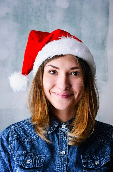 행복 한 크리스마스 여자 — 스톡 사진