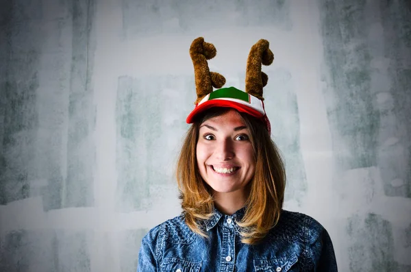 Gelukkig Kerstmis vrouw — Stockfoto