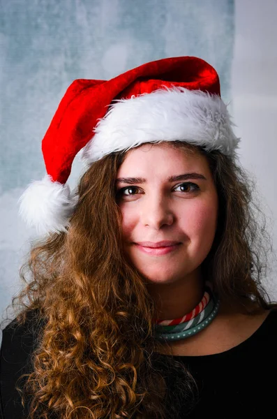 快乐的圣诞女人 — 图库照片