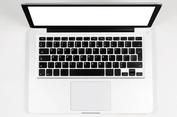Moderne laptopcomputer, bovenaanzicht — Stockfoto
