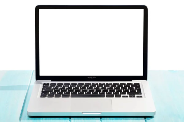 Modern laptop computer, top view — Stock Photo, Image