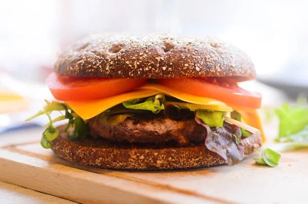 Hambúrguer de carne de vaca DIY — Fotografia de Stock