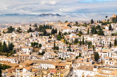 Granada görünümü Andalucia, İspanya'ya