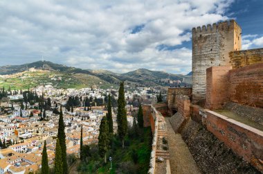Granada görünümü Andalucia, İspanya'ya