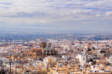 Granada görünümü Andalucia, İspanya'ya