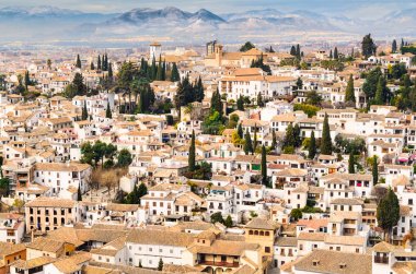 Granada görünümü Andalucia, İspanya'ya