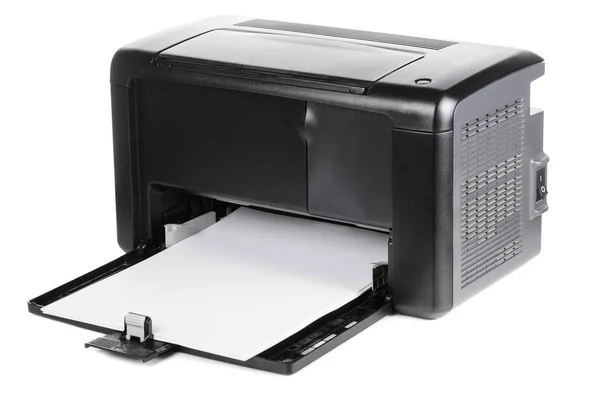 Kompaktowa drukarka na białym tle — Zdjęcie stockowe