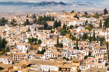 Granada görünümü Andalucia, İspanya'ya