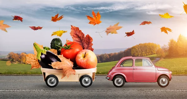 Autumn food delivery — Stock Photo, Image