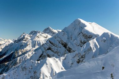 Aibga Ridge. Dağ Kamennyy stolb. 2509m. Sochi, Rusya Federasyonu