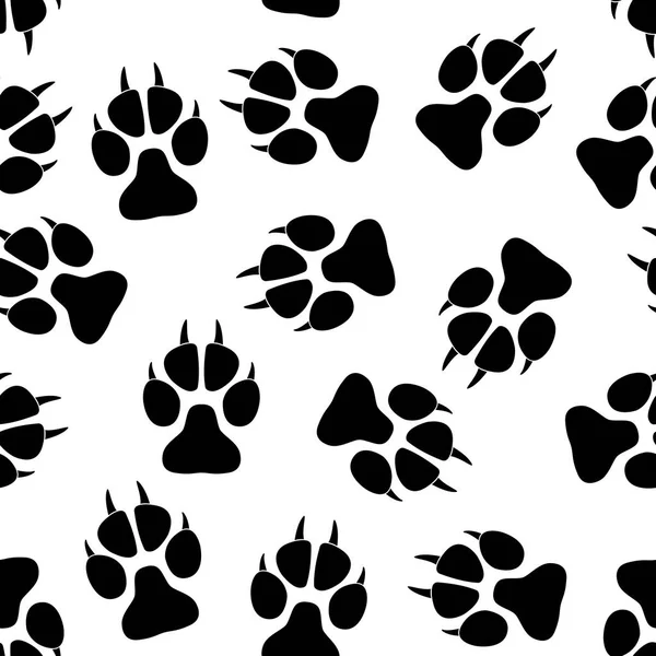 Paw naadloze patroon — Stockvector