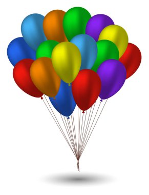Gökkuşağının renkleri yedi balonlar