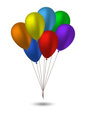 Gökkuşağının renkleri yedi balonlar