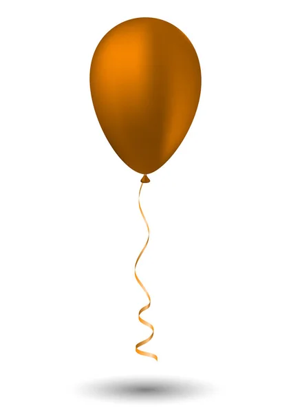 Beyaz arka planda turuncu balon — Stok Vektör