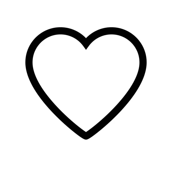 Icono del corazón sobre fondo blanco — Vector de stock